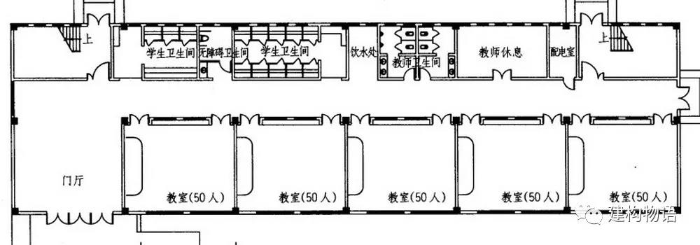 常见传统教学楼的布局——教室沿走道一字排开，完全缺乏想象力的空间。.jpg