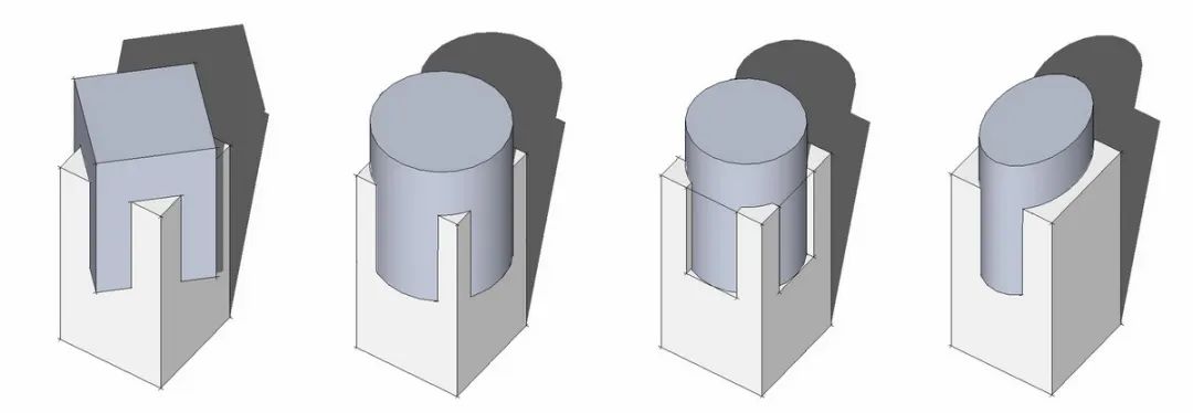 边缘外露、让人易于感受的竖向体块穿插模式。.jpg