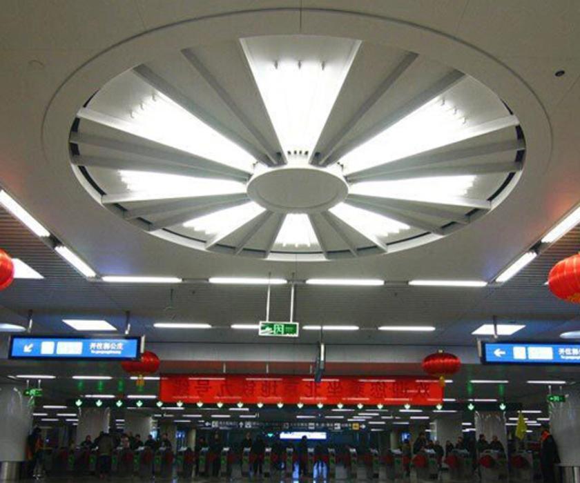 北京地铁九号线二期-吊顶铝单板、铝蜂窝