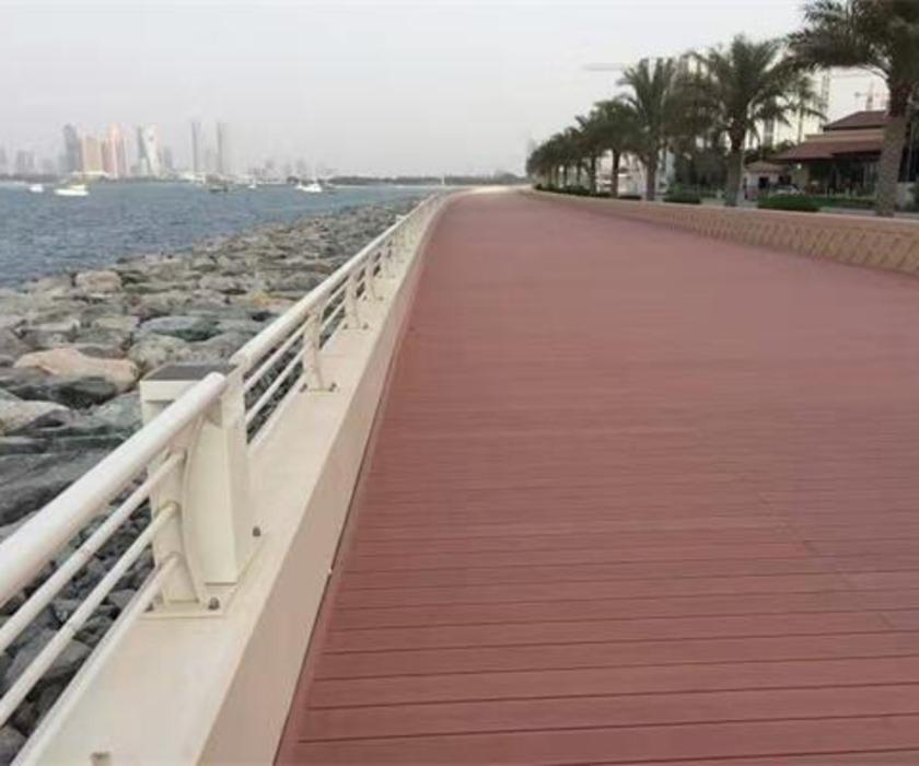 迪拜棕榈岛海边道路
