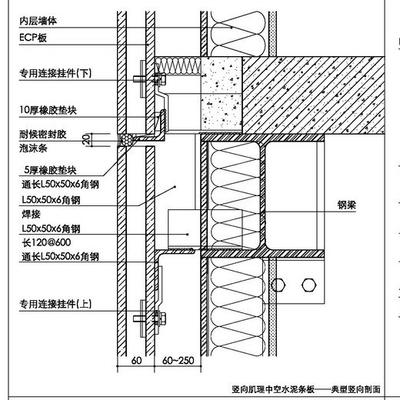 典型的厚型中空水泥板构造示意图