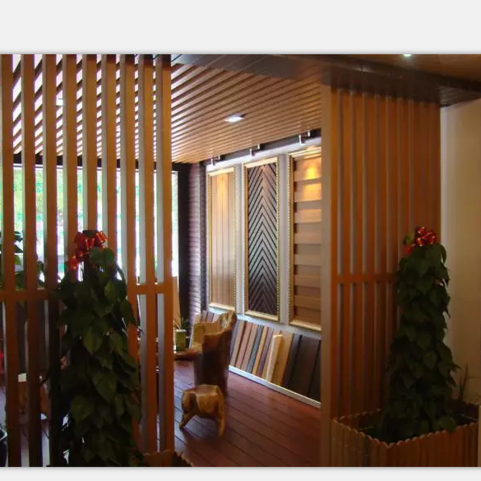 塑木装饰板WPC木塑实心板100x20环保生态板外墙效果室内装修
